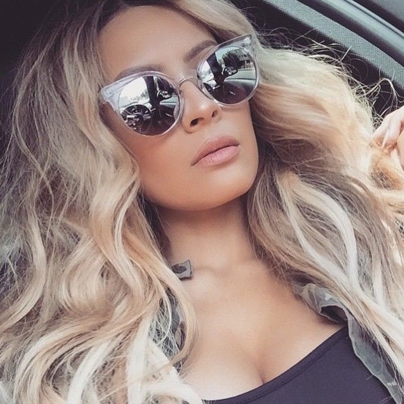 clear mirrored sunglasses